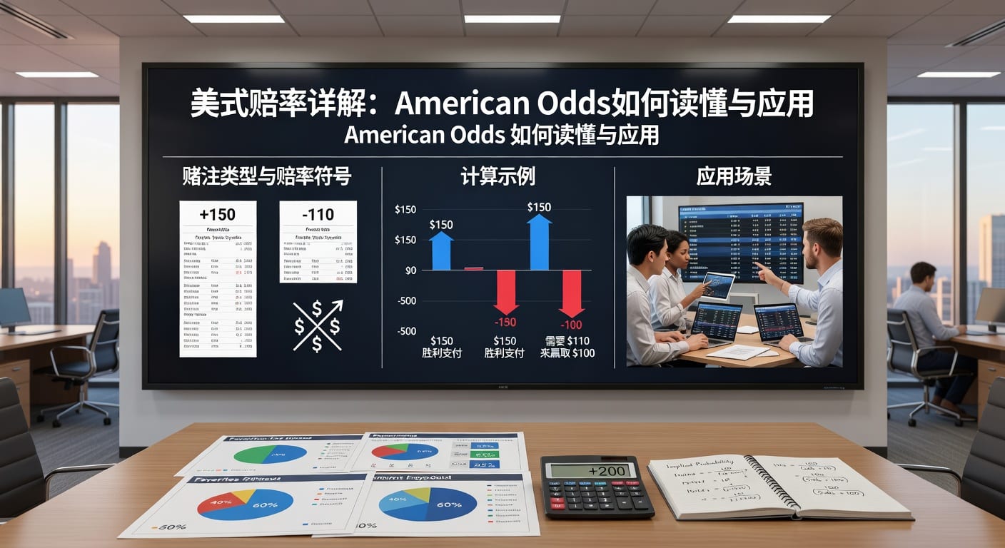 美式赔率 (American Odds) 详解：新手入门到实战投注策略